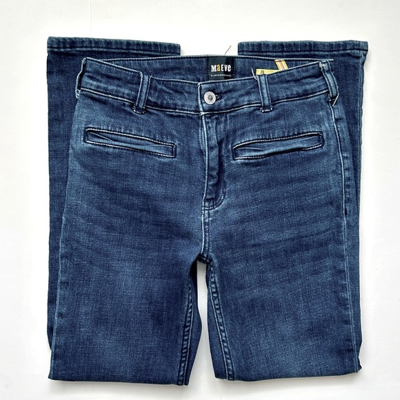 Anthropologie Maeve The Essential Slim High-Rise Straight Jeans Welt Pockets 26 - Picture 8 of 12